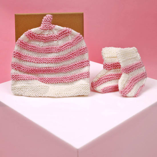 Pink Beanie & Booties - Standard