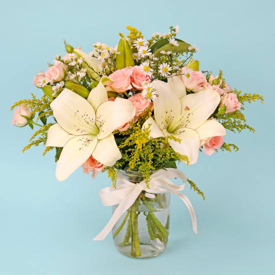 Enchanting Aurora Large Mason Jar Vase - Standard