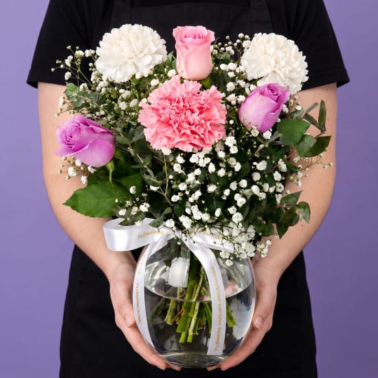 Little Angelic Teardrop Vase Arrangement - Standard