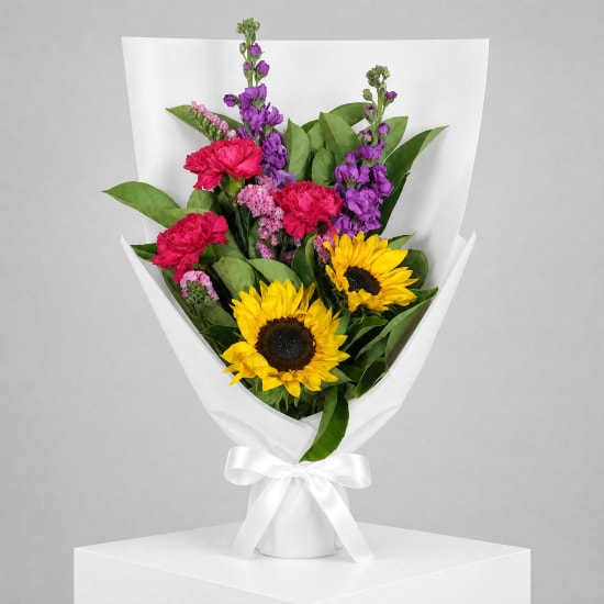 Daily Bouquet - Sunflower jam and purple pop - Standard