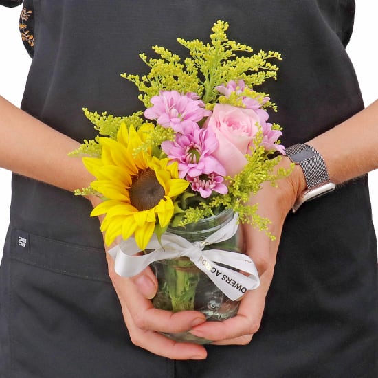 Pocket Full Of Pink Sunshine Mason Jar Vase - Standard