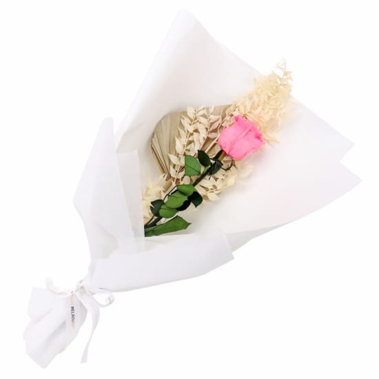 Everlasting Pink Preserved Posy - Standard