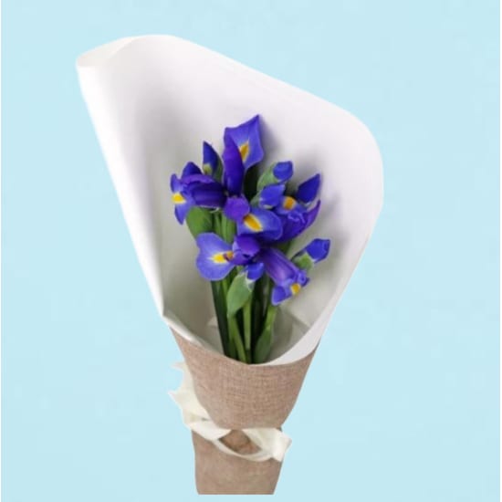 Blue Iris Flower Bouquet - Standard
