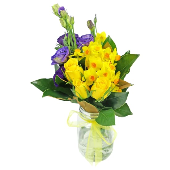 Sunshiny Day Large Mason Jar Vase - Standard