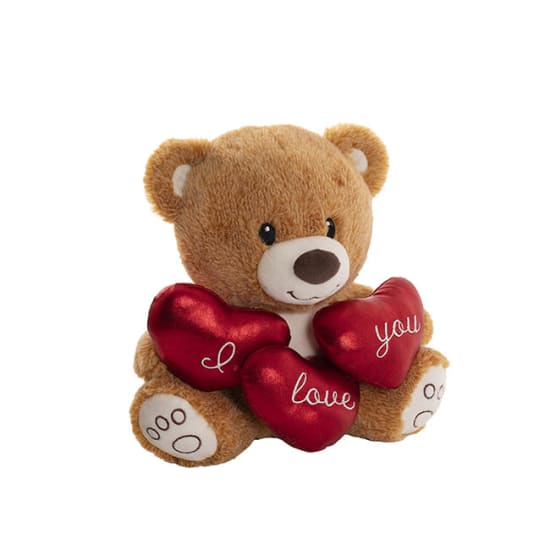 Theo Teddy Bear I Love You Hearts - Standard