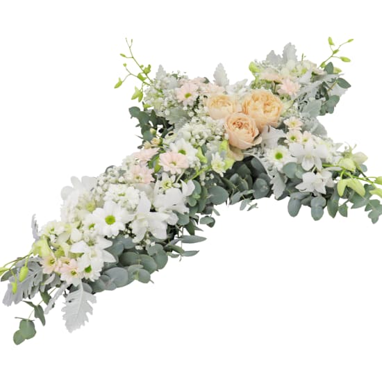 Beautiful Soul Cross Sympathy Arrangement - Standard