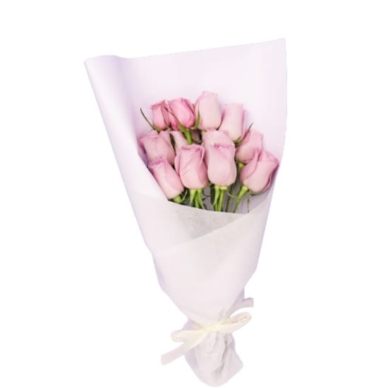 Mauve Roses Bouquet - Deluxe