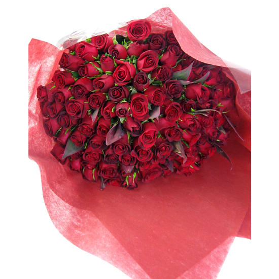 One Hundred Reasons – Red Rose Bouquet - Premium