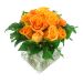 Orange Rose Vase