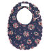 Midnight Floral Scallop Bib