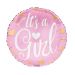 Its A Girl Gold Hearts