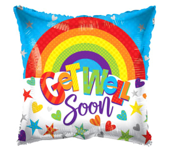 Get Well Soon Rainbow Balloon