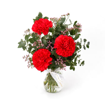 Three Blossom Flower Vase Arrangement
