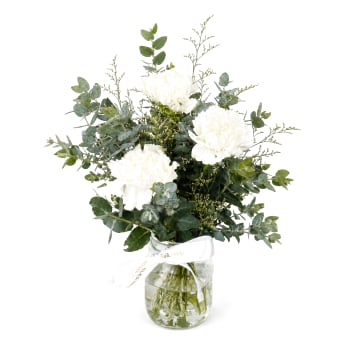 Three Blossom Flower Vase Arrangement