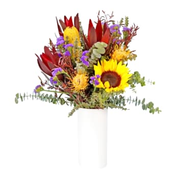 Boundless Beauty White Ceramic Vase Arrangement