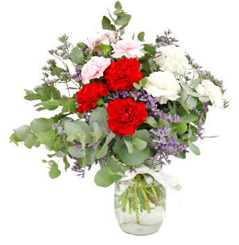 Three Blossom Flower Vase Arrangement