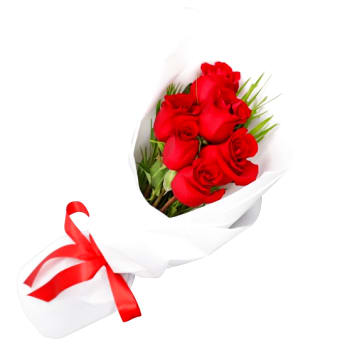 Valentine's 6 Red Rose Bouquet