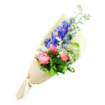 Blue Sky Blush Flower Posy
