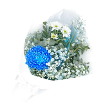 Lustrous Lapis Blue Flower Bouquet
