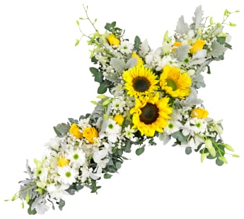 Ray Of Sunshine Cross Wreath