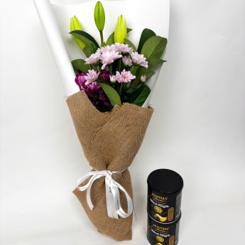Daily Bouquet — Lilies, Blooms & Truffle Chips