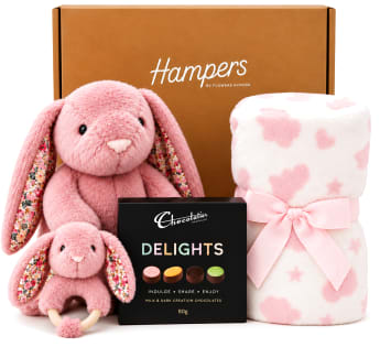🩷🐰 Pink Bunny Snuggles Baby Hamper 🐰🩷