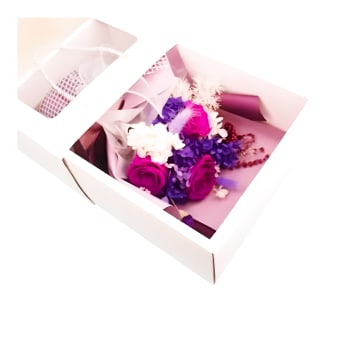 Preserved Deep Purple Posy