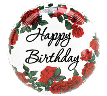Hbd Ridgewood Rose Balloon