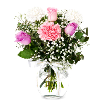 Little Angelic Teardrop Vase Arrangement