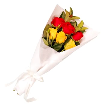 Yellow & Pink Rose Bouquet