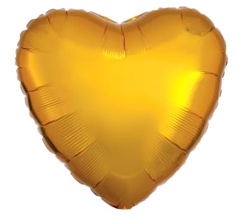 Chrome Gold Heart Balloon