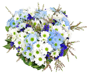 Blue Spirit Heart Sympathy Wreath
