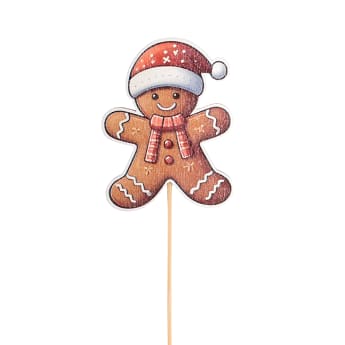 Gingerbread Man Wooden Pick