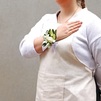 Eternal Whites Corsage