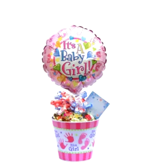 Its A Girl Lolly Pot