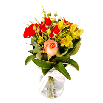 Amber Glow Posy Jar