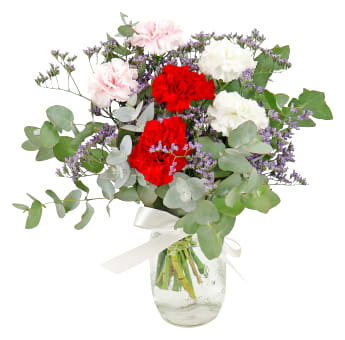 Three Blossom Flower Vase Arrangement