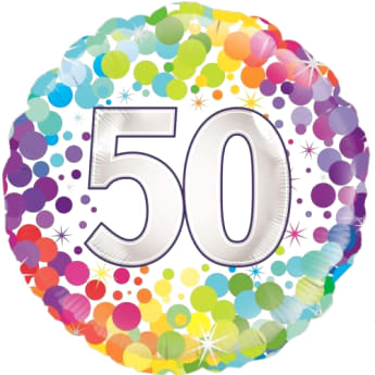 50th  Colourful Confetti