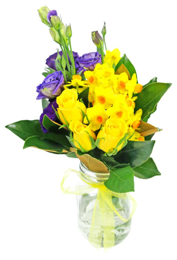 Sunshiny Day Large Mason Jar Vase