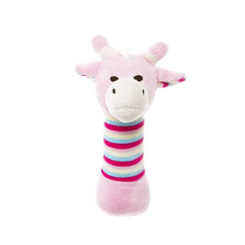 Pink Hand Held Rattle Giraffe