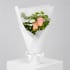 Daily Bouquet - Peach roses and cloud-white charm
