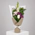 Daily Bouquet - white rose and violet daydream