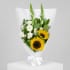 Daily Bouquet - white petals and sunflower shine