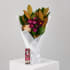 Daily Bouquet - Peach rose, pink spark, choc spoon