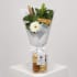 Daily Bouquet - Blush lilies, peach blooms, biscuit bonus