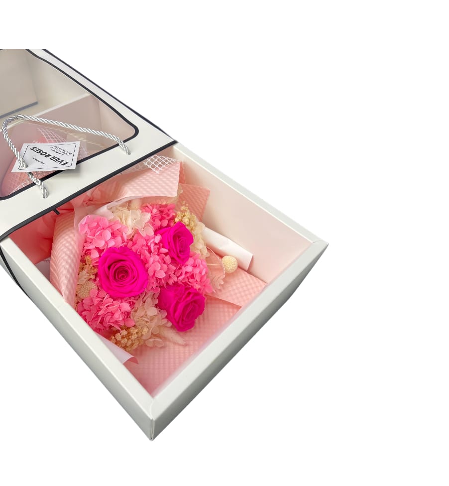 Preserved Hot Pink Posy