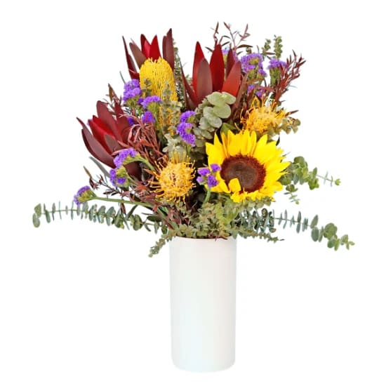 Boundless Beauty White Ceramic Vase Arrangement