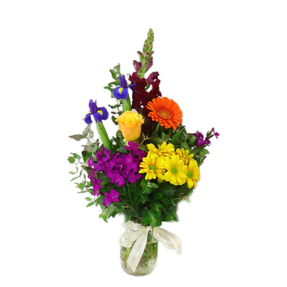 Little Bright Mason Jar Vase