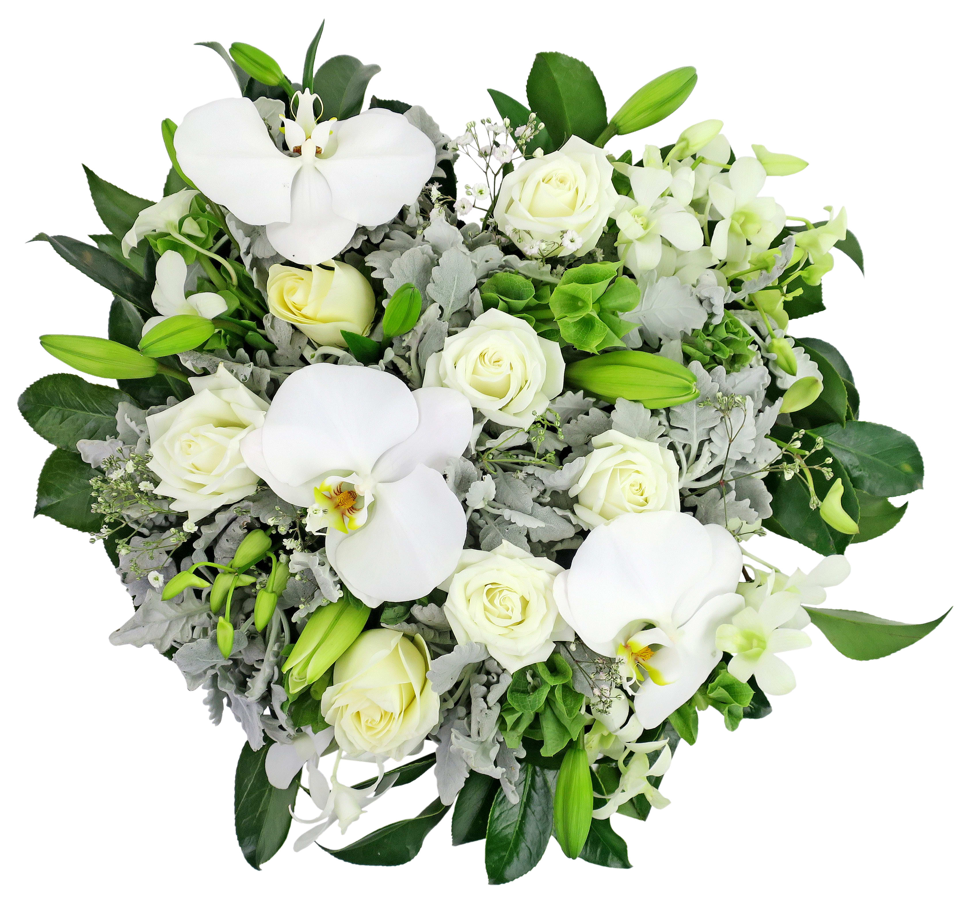 Above The Clouds White Sympathy Flower Wreath