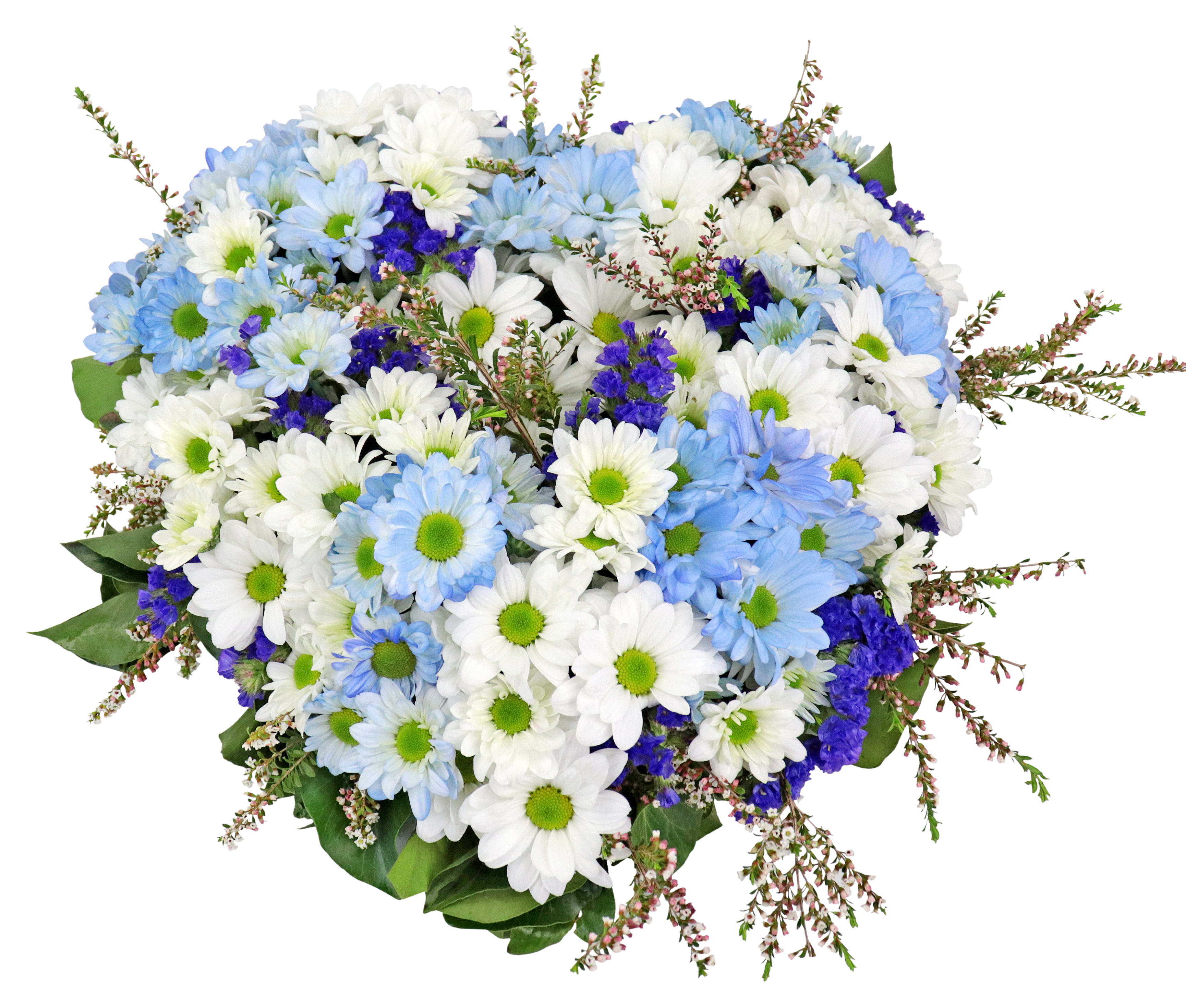 Blue Spirit Heart Sympathy Wreath